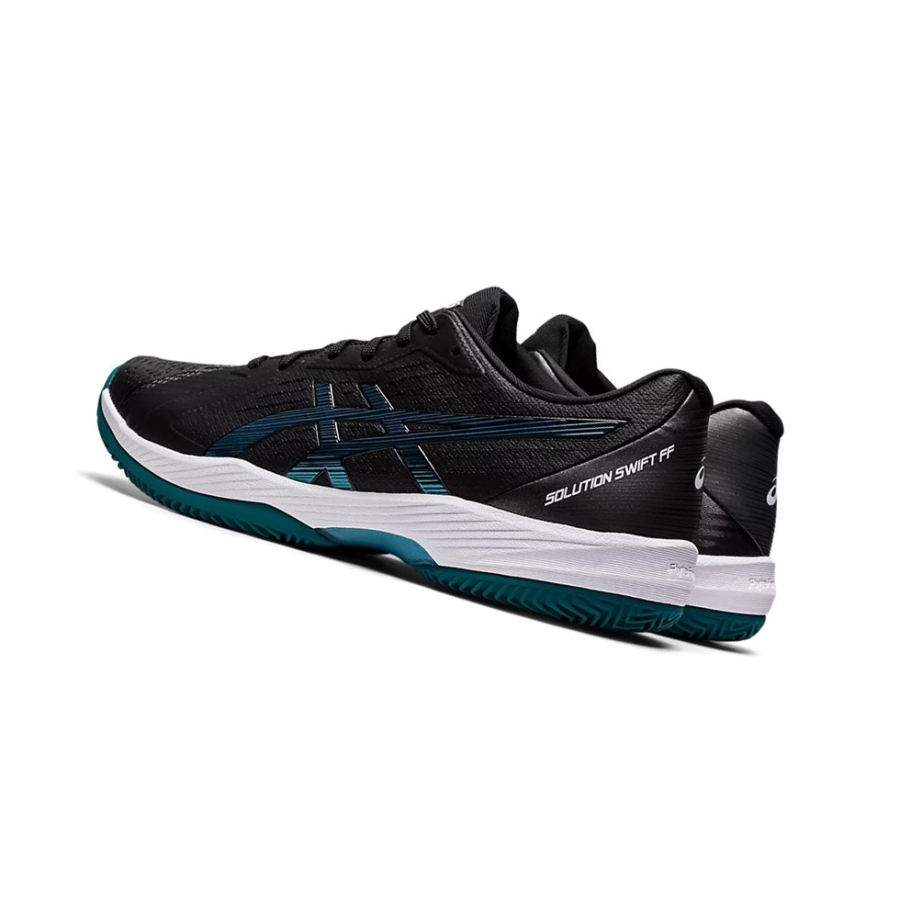 Black / Misty Pine Men's Asics SOLUTION SWIFT FF CLAY Tennis Shoes | US35098JS - Asics Outlet Sale