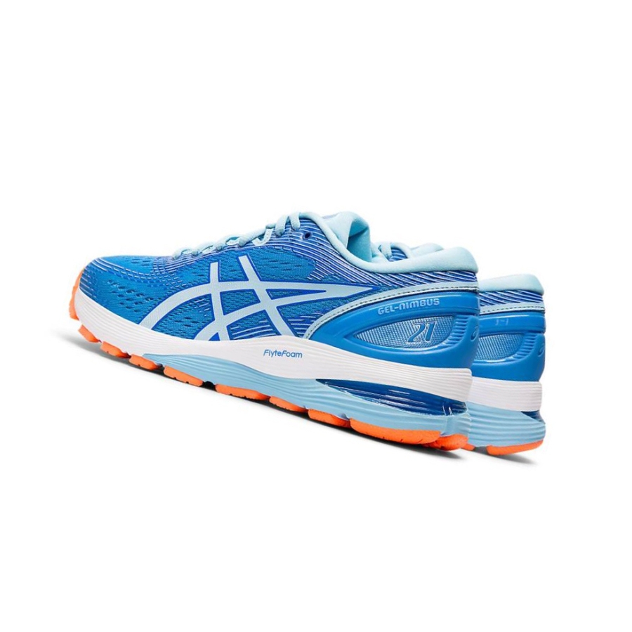 Blue Women's Asics GEL-NIMBUS 21 Running Shoes | US41869OV - Asics Outlet Sale