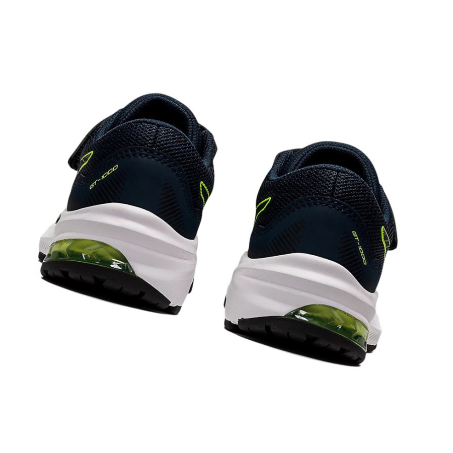 French Blue / Hazard Green Kids' Asics GT-1000 11 PS Running Shoes | US64108BW - Asics Outlet Sale