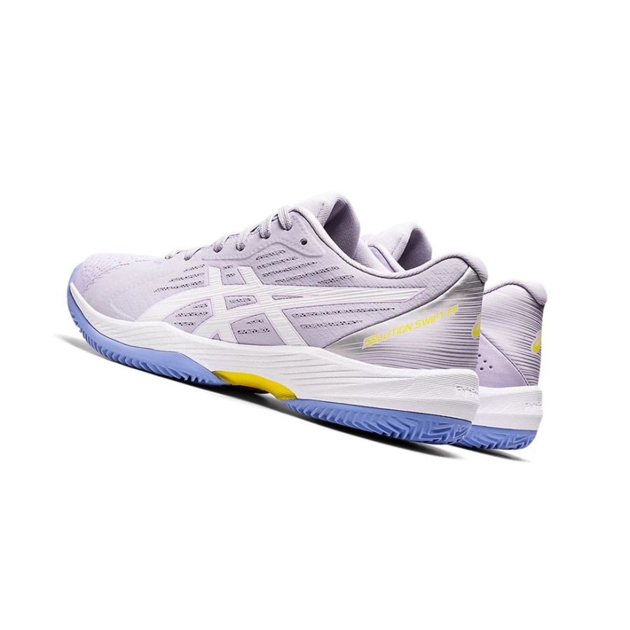 Murasaki White Women's Asics SOLUTION SWIFT FF CLAY Tennis Shoes | US04375TU - Asics Outlet Sale