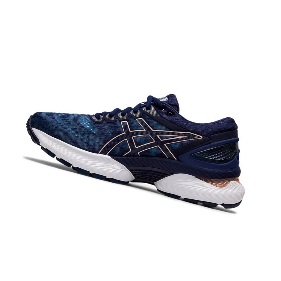 Navy Women's Asics GEL-NIMBUS 22 Running Shoes | US54139MA - Asics Outlet Sale