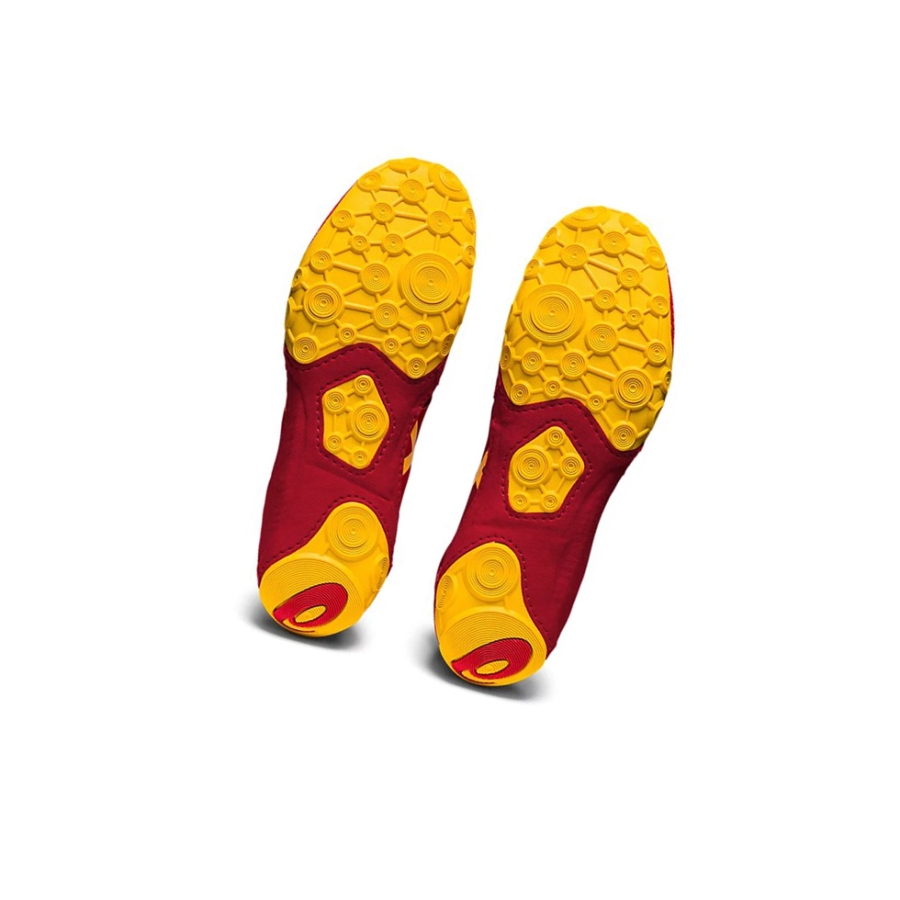 Cranberry / Saffron Men's Asics DAN GABLE EVO 2 Wrestling Shoes | US97685SU - Asics Outlet Sale