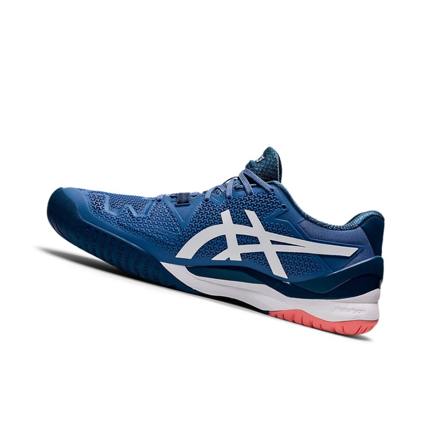 Blue Harmony / White Men's Asics GEL-RESOLUTION 8 Tennis Shoes | US82534RZ - Asics Outlet Sale