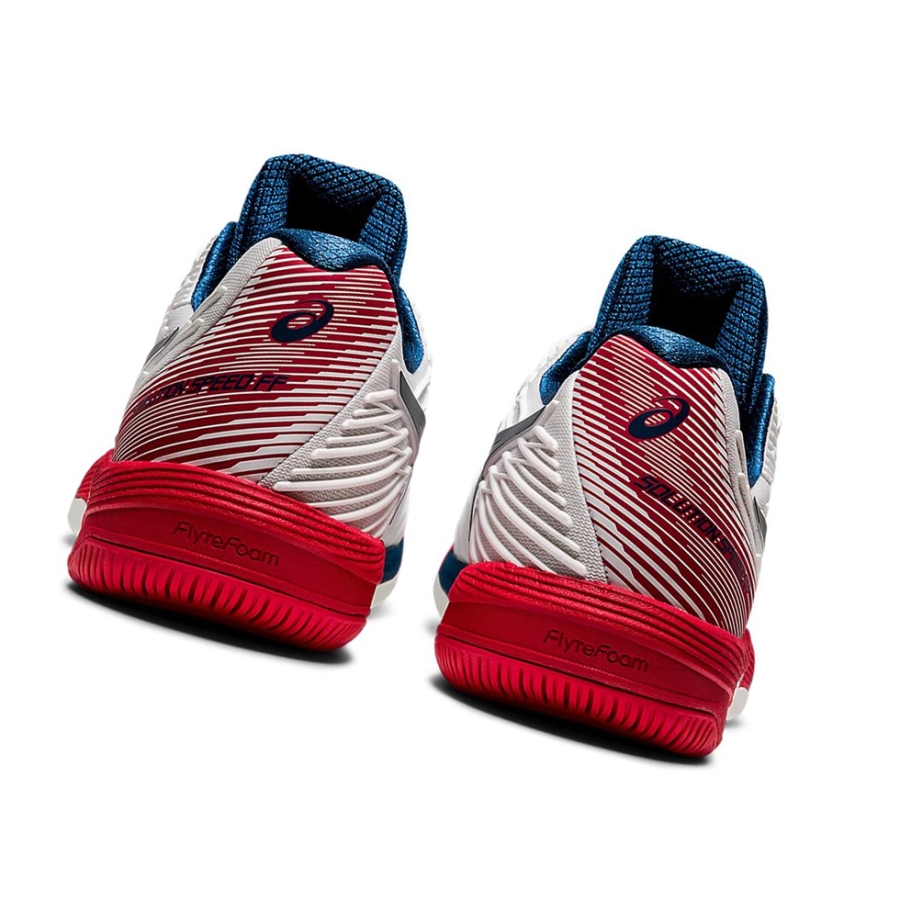 White / Mako Blue Men's Asics SOLUTION SPEED FF 2 Tennis Shoes | US54031GX - Asics Outlet Sale