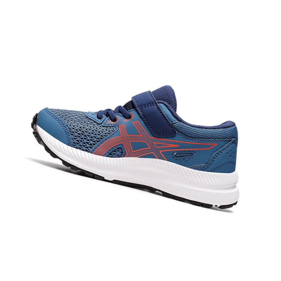 Azure / Cherry Tomato Kids' Asics CONTEND 8 PS Running Shoes | US41570VQ - Asics Outlet Sale