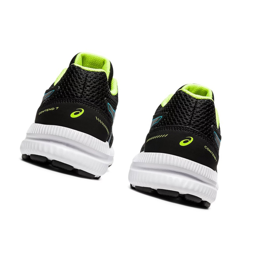 Black / Digital Aqua Kids' Asics CONTEND 7 GS Running Shoes | US49872DZ - Asics Outlet Sale