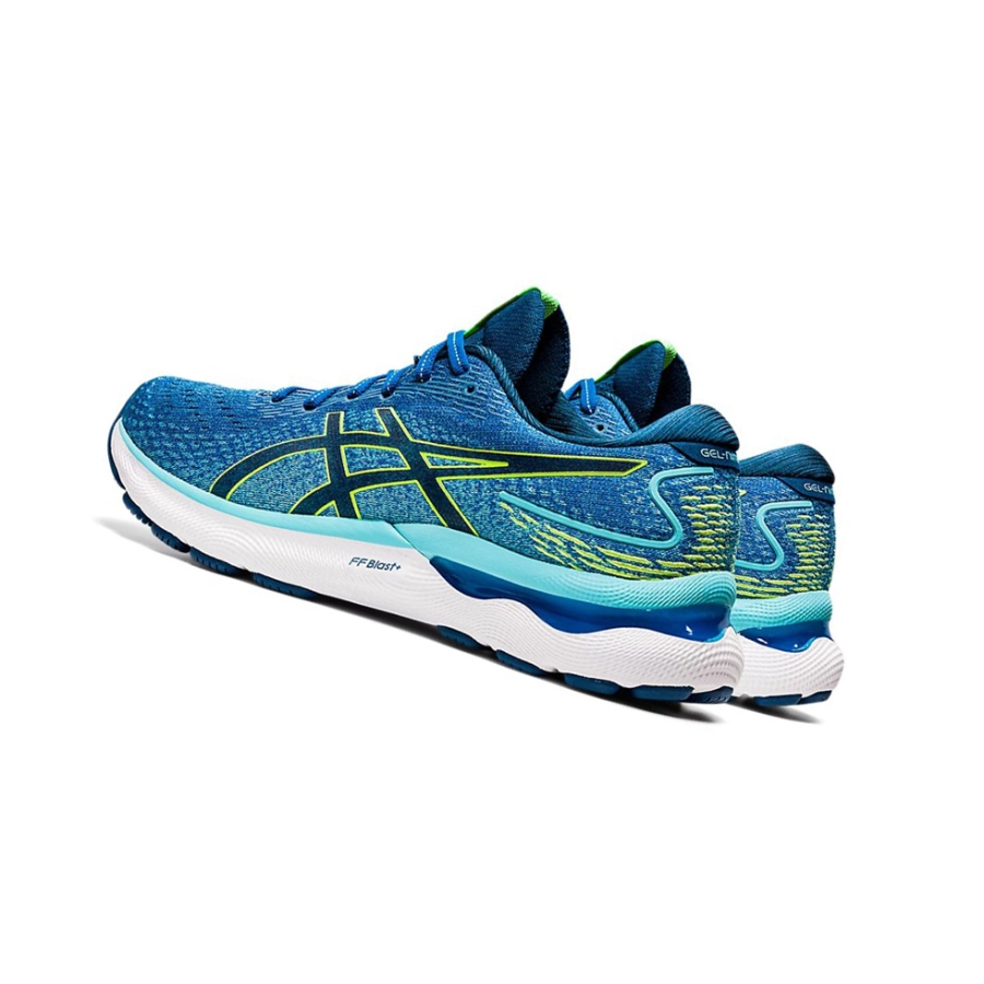 Lake Drive / Hazard Green Men's Asics GEL-NIMBUS 24 Running Shoes | US92513JO - Asics Outlet Sale