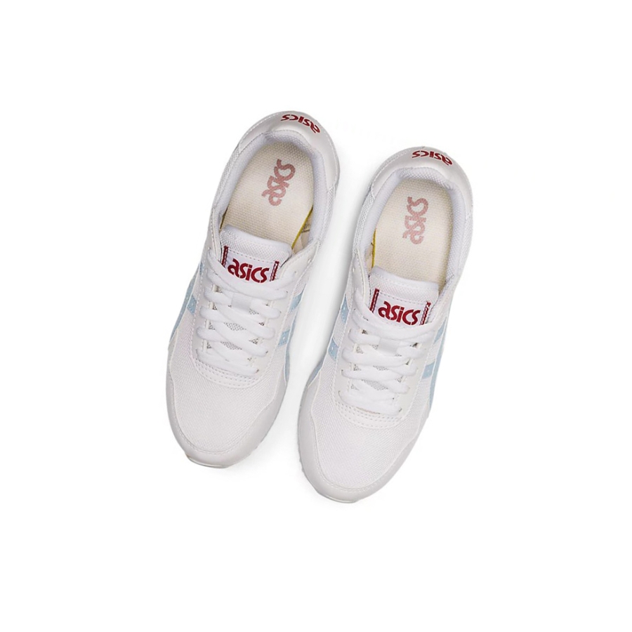 White / Sky Women's Asics TIGER RUNNER Sneakers | US06843SB - Asics Outlet Sale