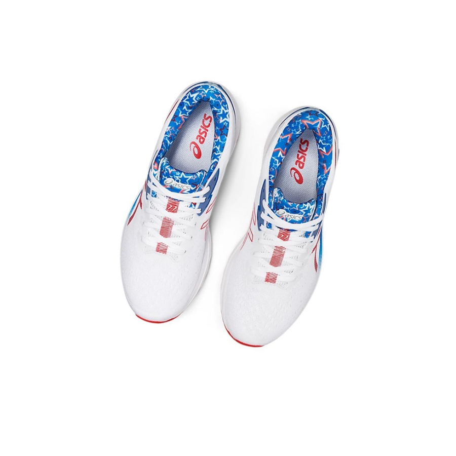 White / Electric Red Men's Asics GT-1000 11 MEN STANDARD RET Running Shoes | US20796BN - Asics Outlet Sale