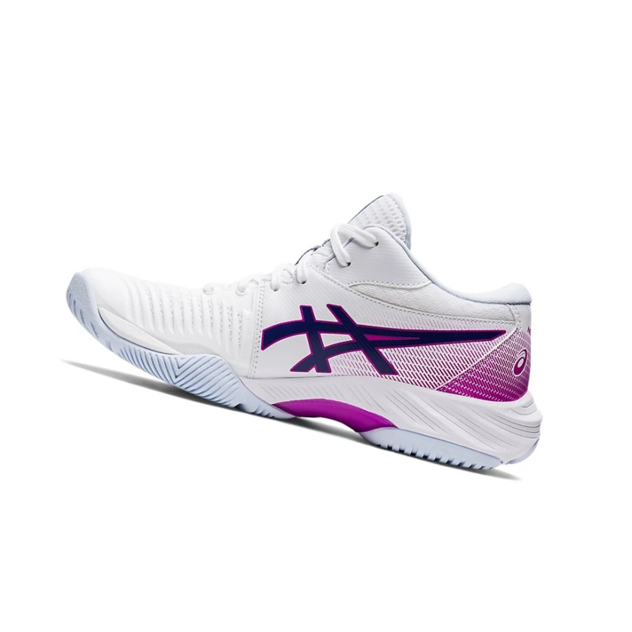 White / Orchid Women's Asics NETBURNER BALLISTIC FF MT 3 Volleyball Shoes | US27906QI - Asics Outlet Sale