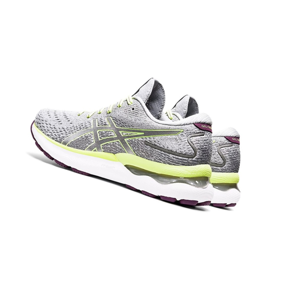 Piedmont Grey / Lime Green Women's Asics GEL-NIMBUS 24 Running Shoes | US05946QP - Asics Outlet Sale