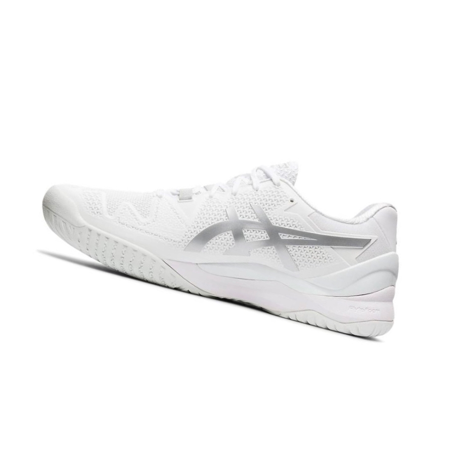 White Men's Asics GEL-RESOLUTION 8 Tennis Shoes | US48521IO - Asics Outlet Sale
