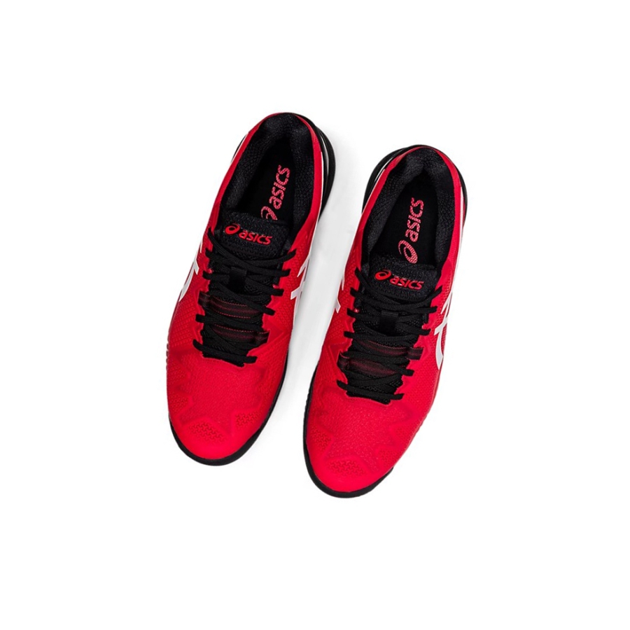 Red / White Men's Asics GEL-RESOLUTION 8 CLAY Tennis Shoes | US57413IV - Asics Outlet Sale
