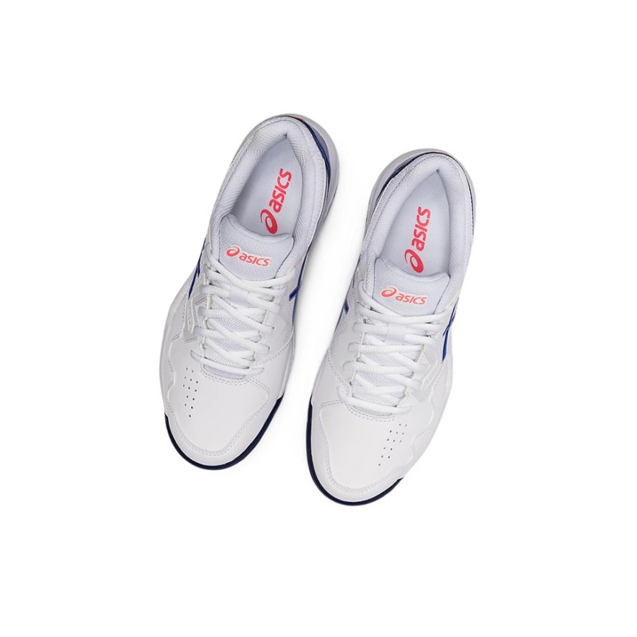 White / Lapis Lazuli Blue Women's Asics GEL-DEDICATE 7 Tennis Shoes | US37896YG - Asics Outlet Sale