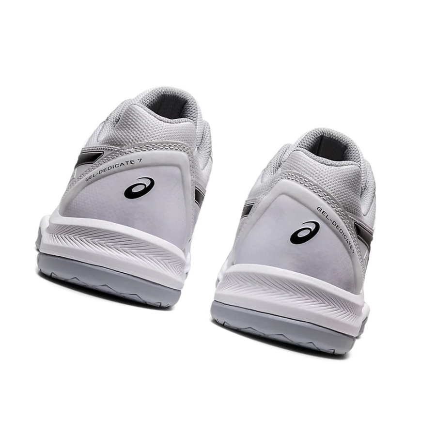 White / Black Men's Asics GEL-DEDICATE 7 Tennis Shoes | US16452GF - Asics Outlet Sale