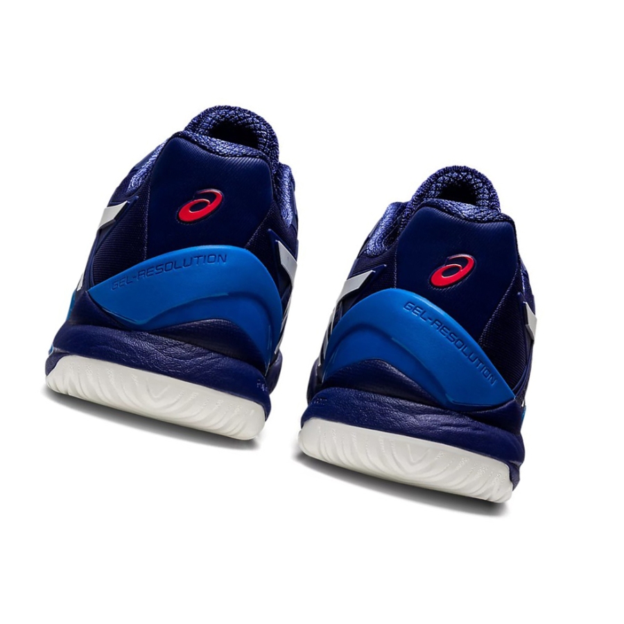 Dive Blue / White Men's Asics GEL-RESOLUTION 8 Tennis Shoes | US20316UE - Asics Outlet Sale