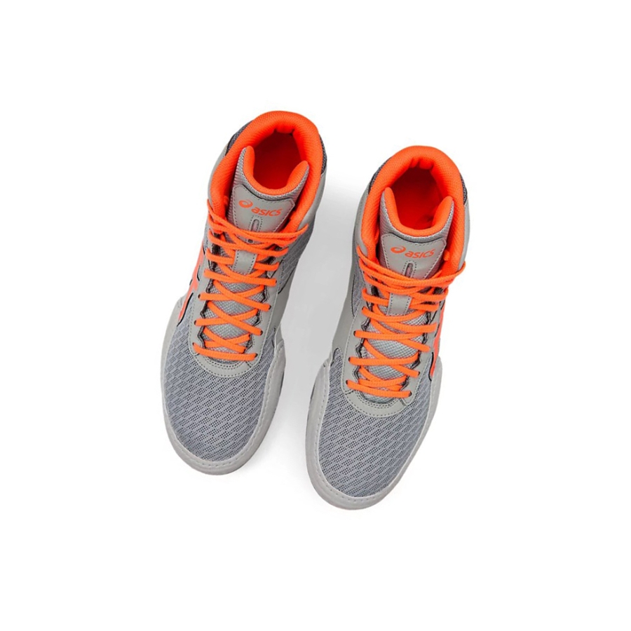 Stone Grey / Flash Coral Men's Asics MATFLEX 6 Wrestling Shoes | US06839YA - Asics Outlet Sale