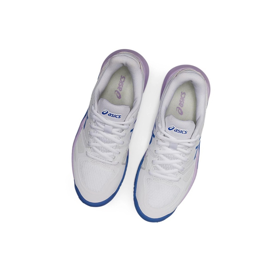 White / Periwinkle Blue Women's Asics GEL-CHALLENGER 13 Tennis Shoes | US37284PX - Asics Outlet Sale