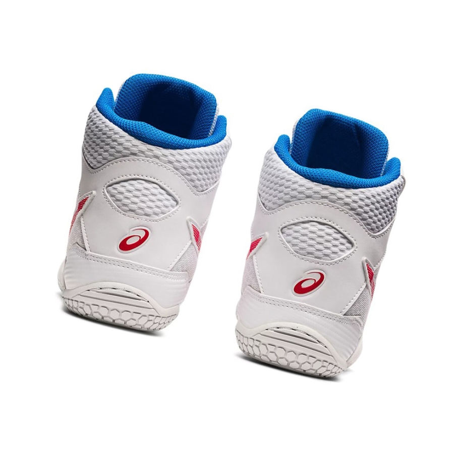 White / Electric Red Men's Asics MATCONTROL 2 Wrestling Shoes | US52089EU - Asics Outlet Sale