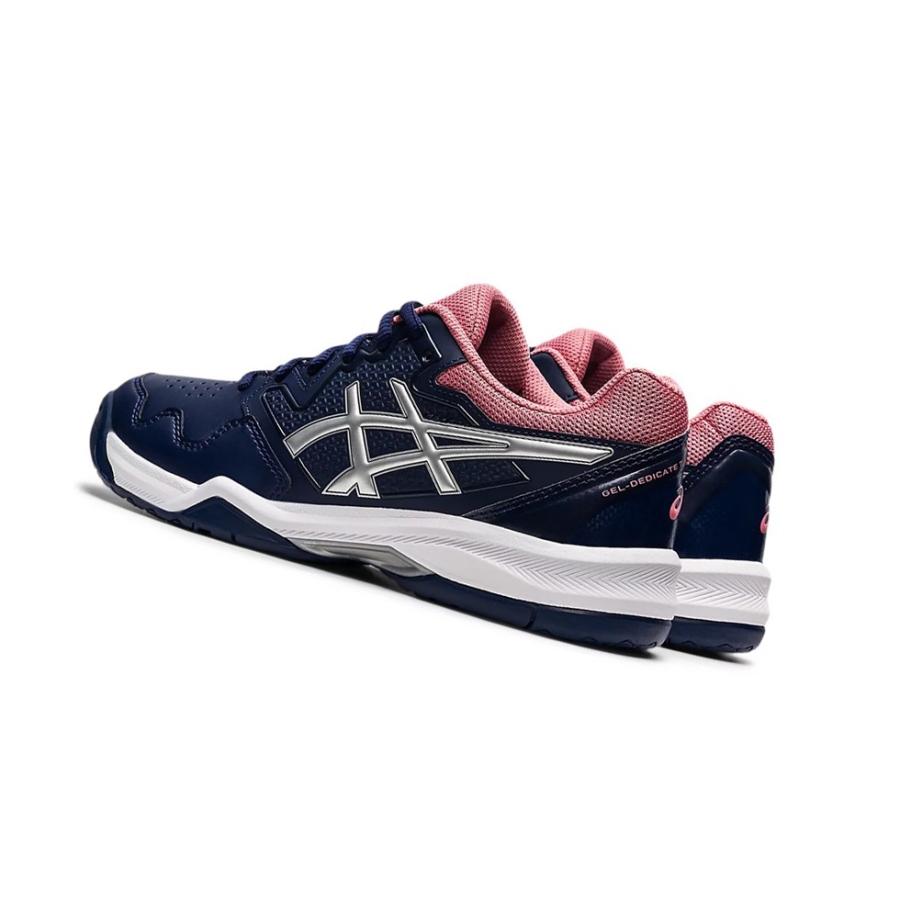 Peacoat / Pure Silver Women's Asics GEL-DEDICATE 7 Tennis Shoes | US51643PB - Asics Outlet Sale