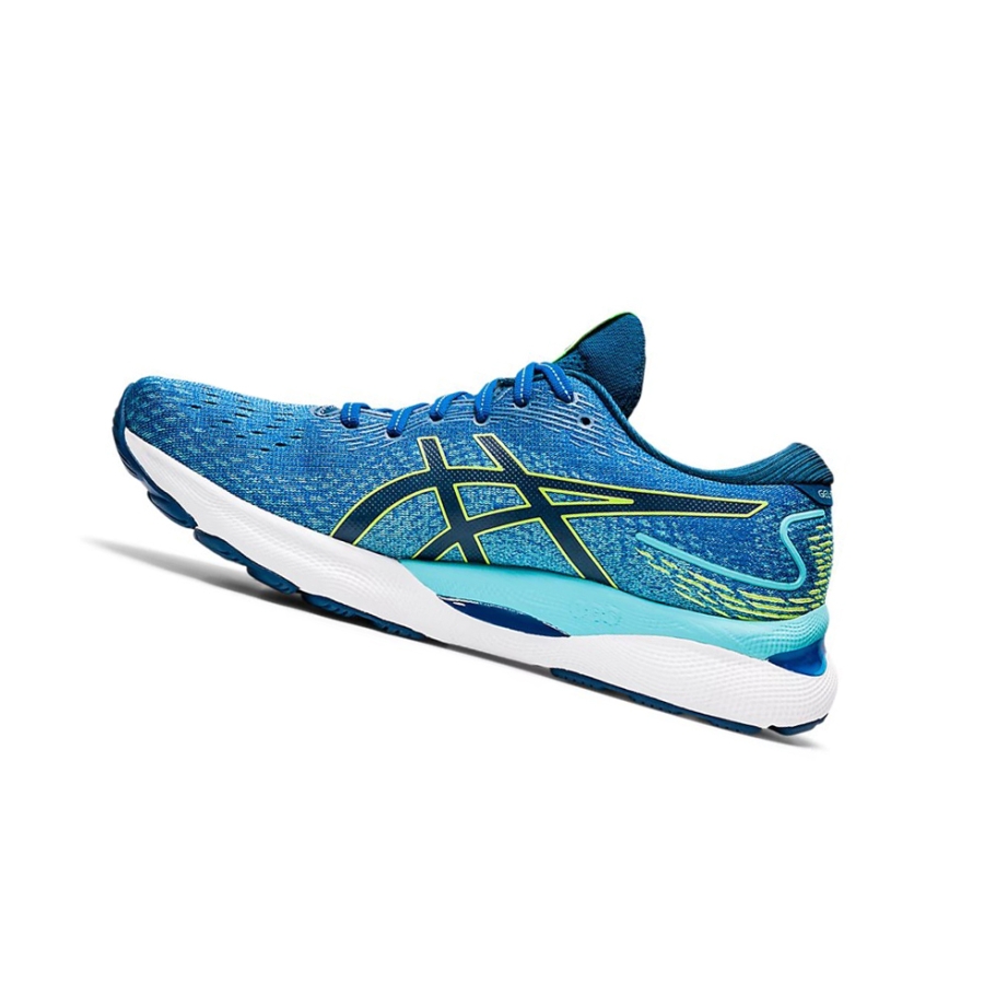 Lake Drive / Hazard Green Men's Asics GEL-NIMBUS 24 Running Shoes | US92513JO - Asics Outlet Sale