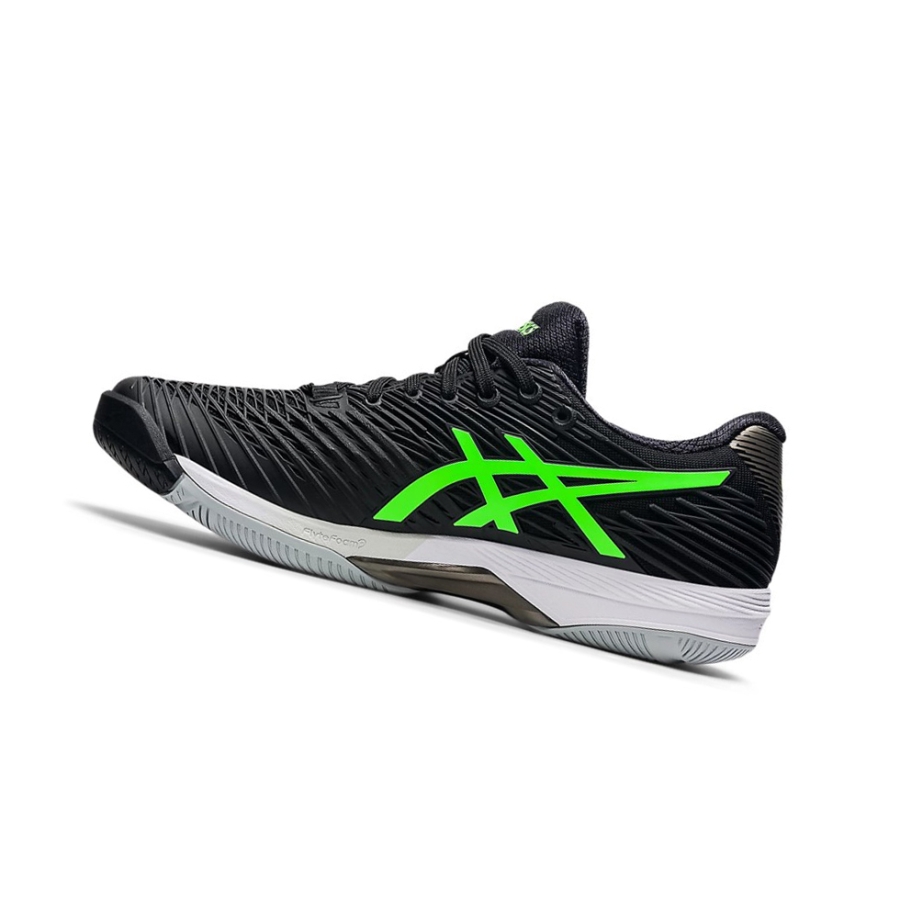 Black / Gecko Green Men's Asics SOLUTION SPEED FF 2 Tennis Shoes | US32078SX - Asics Outlet Sale