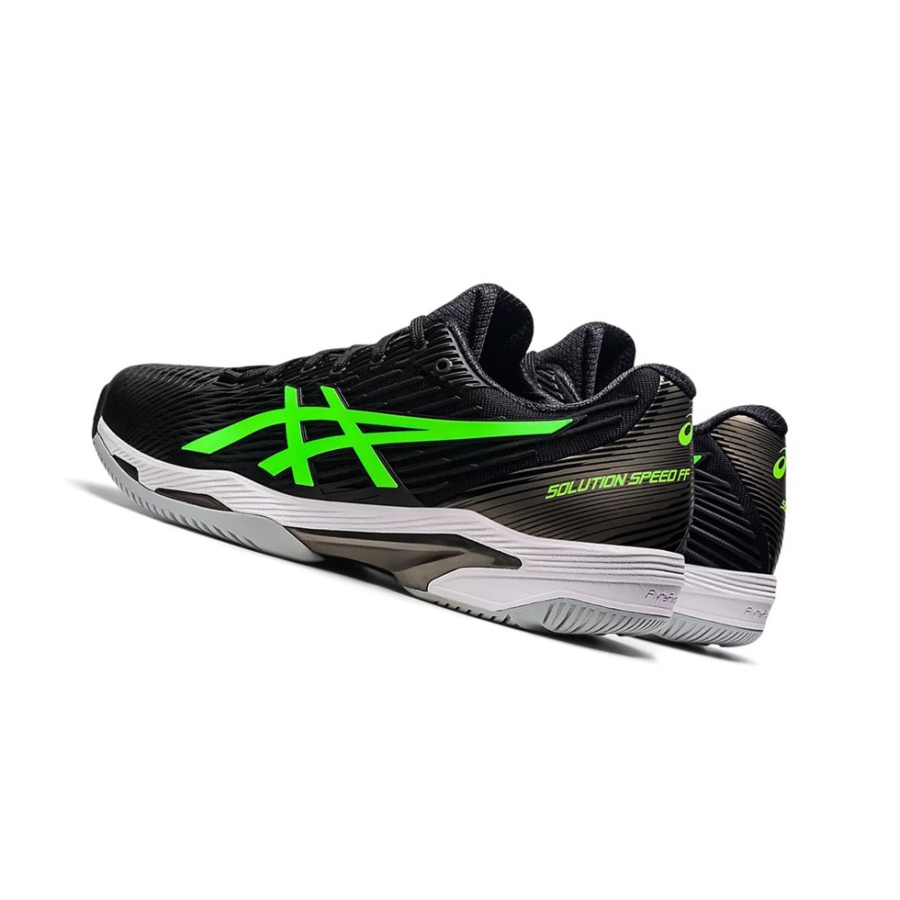 Black / Gecko Green Men's Asics SOLUTION SPEED FF 2 Tennis Shoes | US32078SX - Asics Outlet Sale