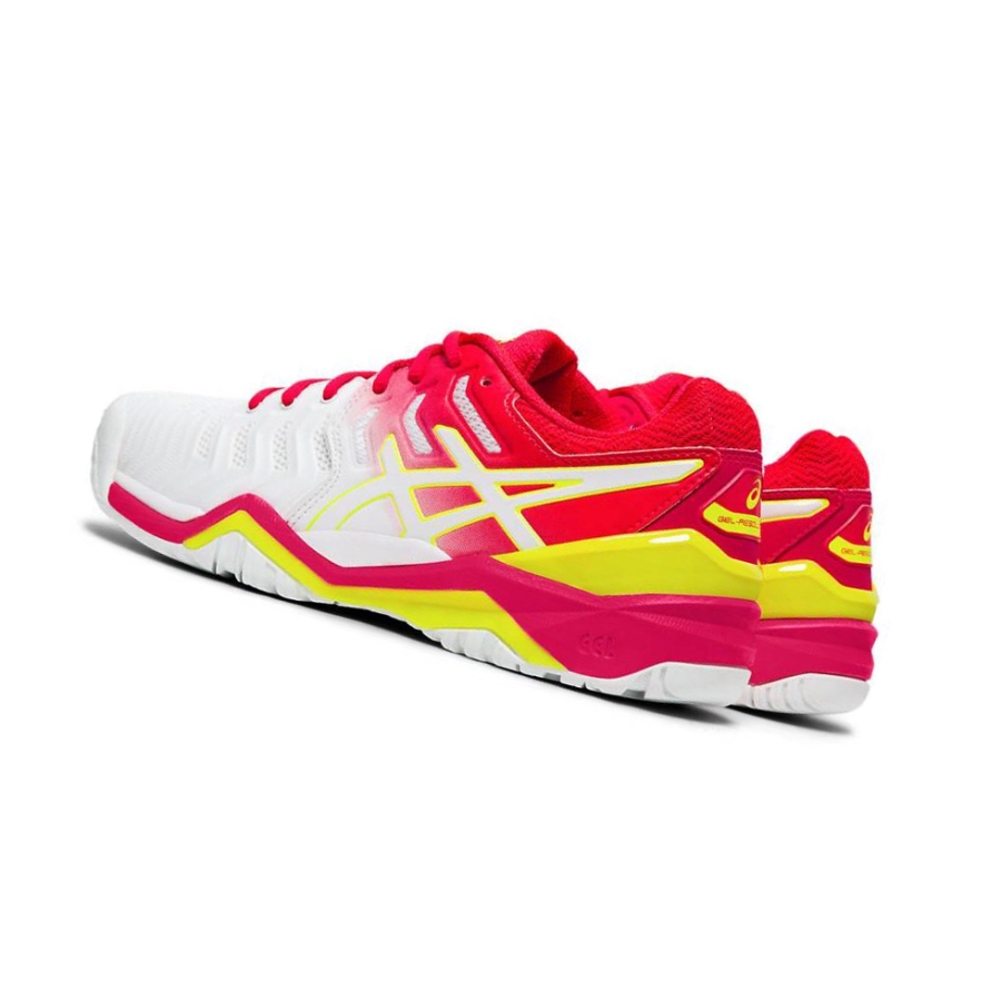 White Women's Asics GEL-RESOLUTION 7 Tennis Shoes | US13752WV - Asics Outlet Sale