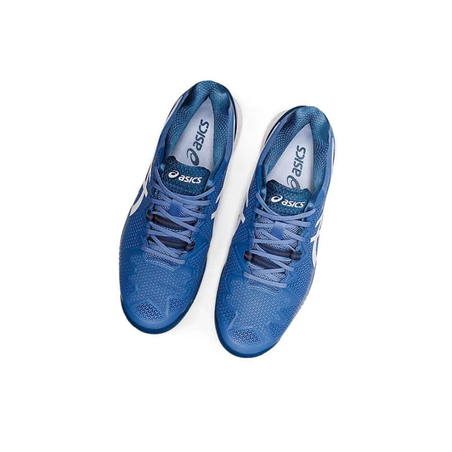 Blue Harmony / White Men's Asics GEL-RESOLUTION 8 CLAY Tennis Shoes | US87291FM - Asics Outlet Sale