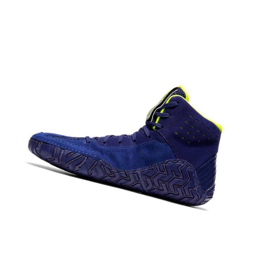 Blue Men's Asics AGGRESSOR 4 Wrestling Shoes | US28305FO - Asics Outlet Sale