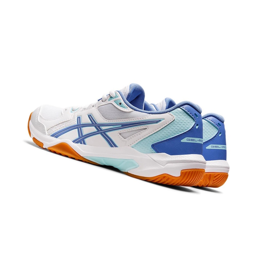 White / Periwinkle Blue Women's Asics GEL-ROCKET 10 Volleyball Shoes | US91478NQ - Asics Outlet Sale
