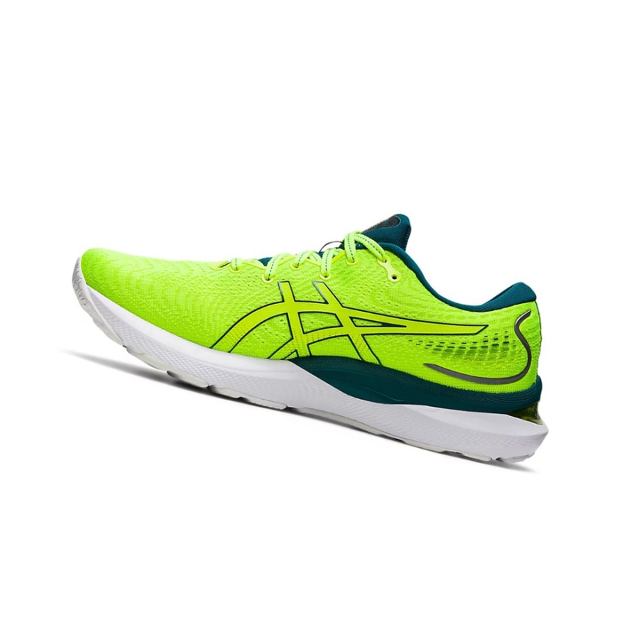 Safety Yellow / Velvet Pine Men's Asics GEL-CUMULUS 24 Running Shoes | US18273BN - Asics Outlet Sale
