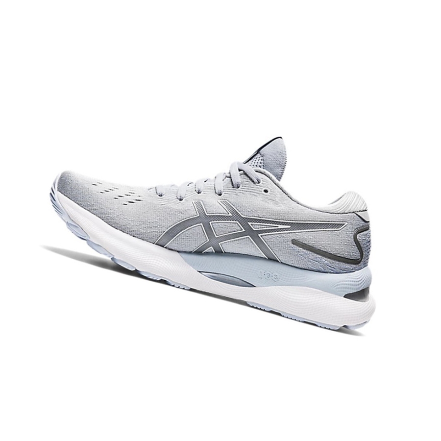 Piedmont Grey / White Women's Asics GEL-NIMBUS 24 Running Shoes | US90635NP - Asics Outlet Sale