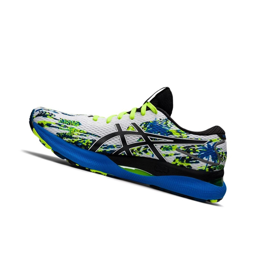 White / Black Men's Asics GEL-NIMBUS 24 Running Shoes | US70698VF - Asics Outlet Sale