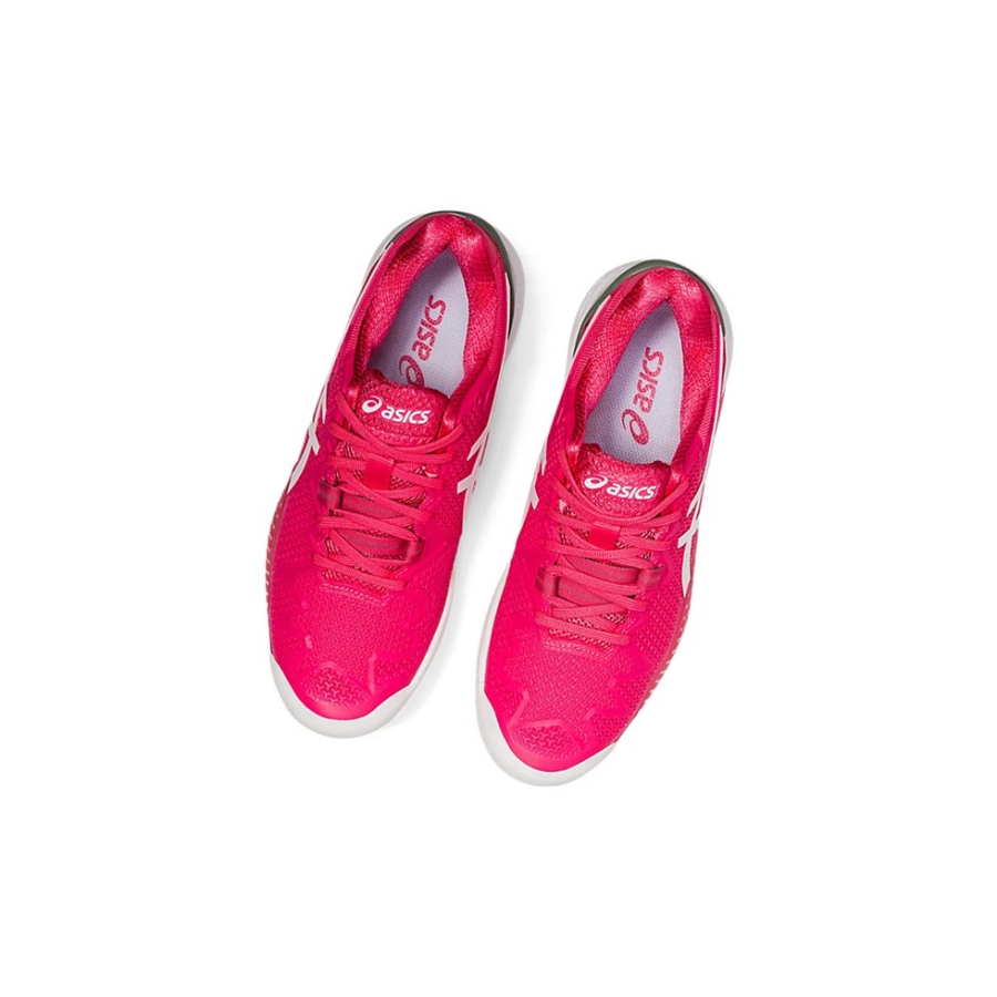 Pink Cameo / White Women's Asics GEL-RESOLUTION 8 CLAY Tennis Shoes | US16279HM - Asics Outlet Sale