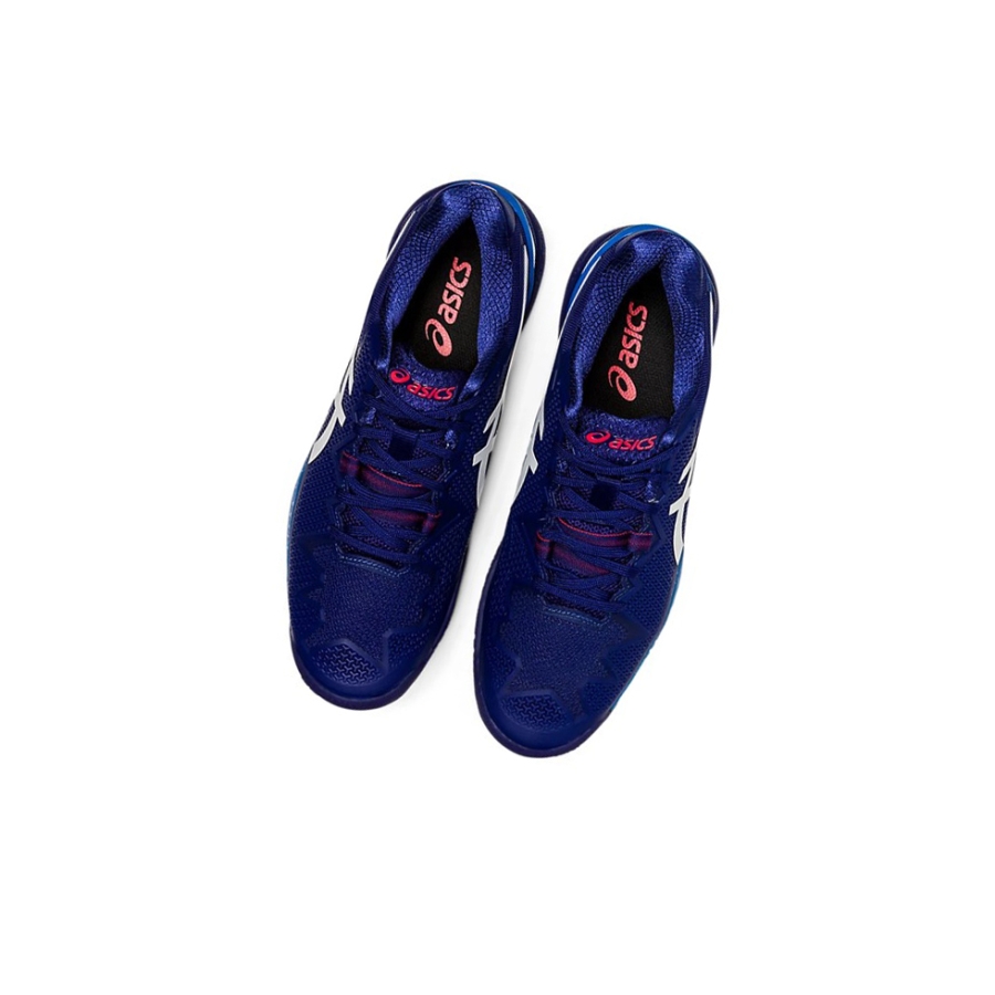 Dive Blue / White Men's Asics GEL-RESOLUTION 8 Tennis Shoes | US20316UE - Asics Outlet Sale