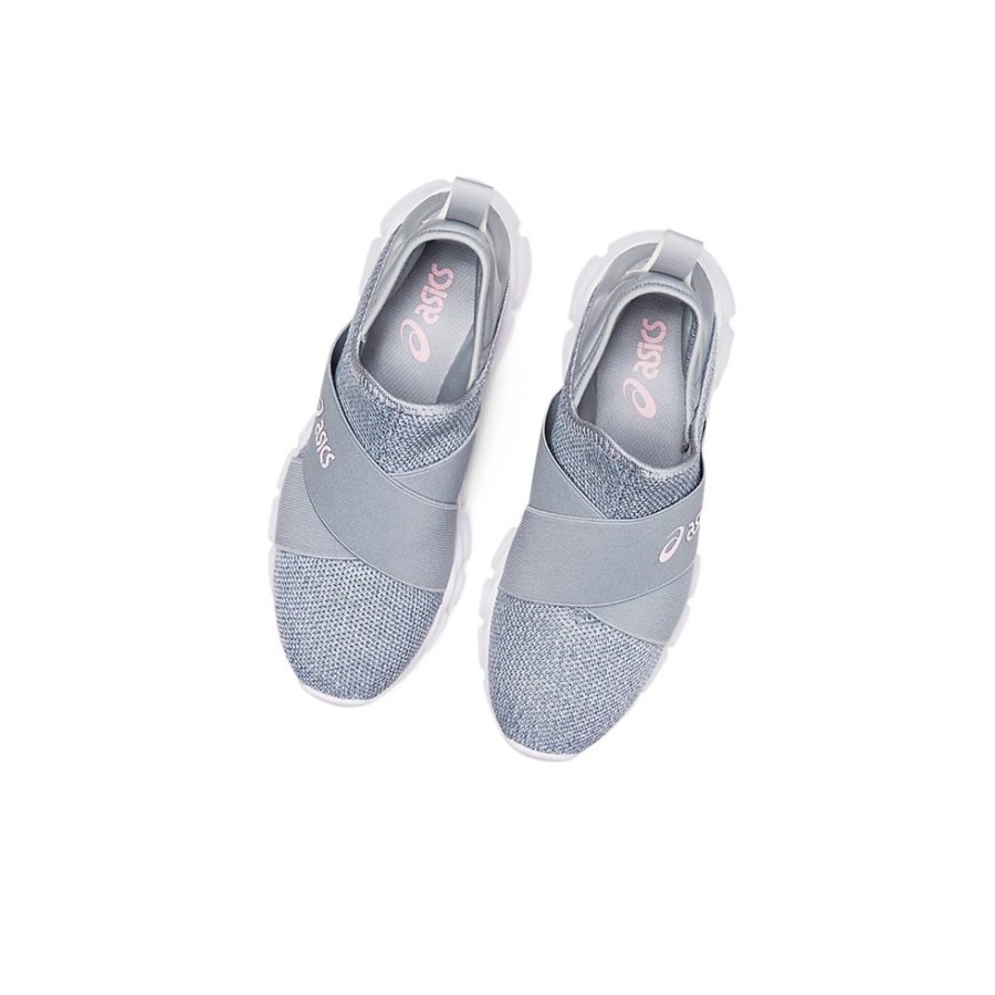 Piedmont Grey / Pink Salt Women's Asics QUANTUM LYTE SLIP-ON Sneakers | US12863RM - Asics Outlet Sale