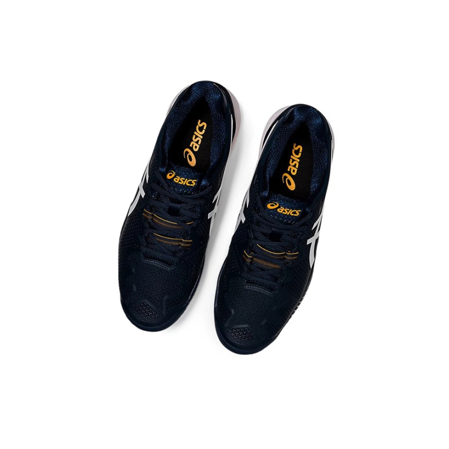 Blue / White Men's Asics GEL-RESOLUTION 8 CLAY Tennis Shoes | US31968PV - Asics Outlet Sale