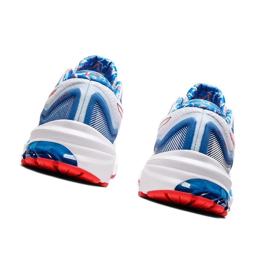 White / Electric Red Women's Asics GT-1000 11 STANDARD RET Running Shoes | US70832IH - Asics Outlet Sale