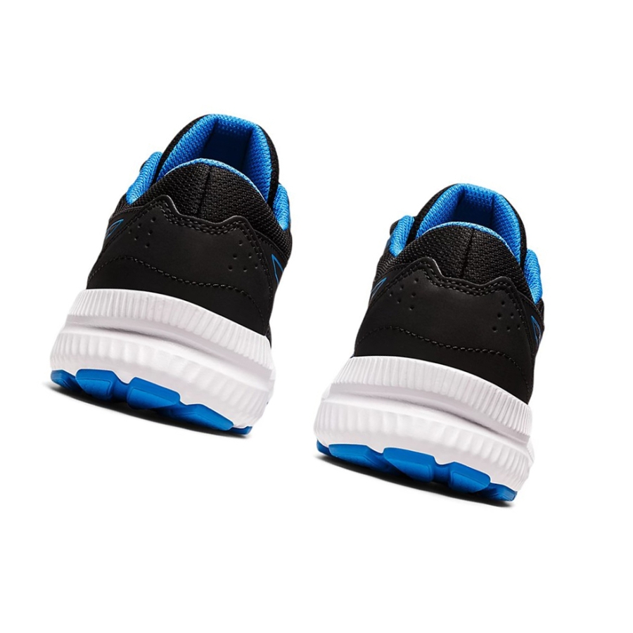 Black / Electric Blue Kids' Asics CONTEND 8 GS Running Shoes | US91802MJ - Asics Outlet Sale