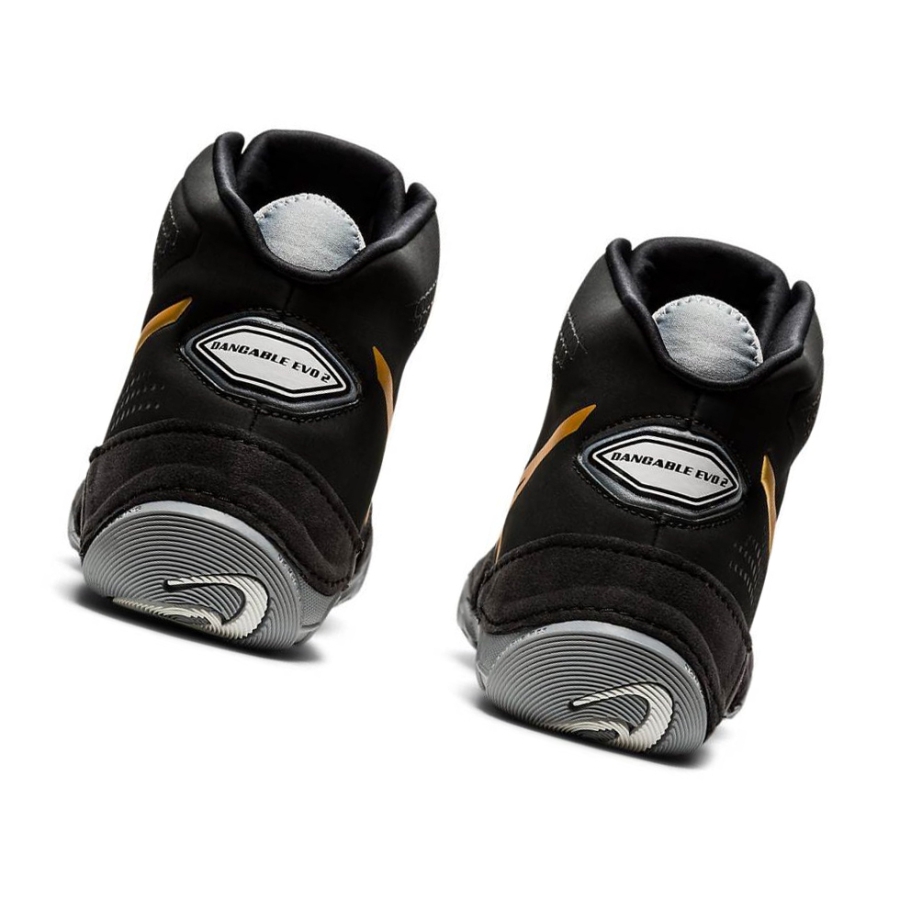 Black Men's Asics DAN GABLE EVO 2 Wrestling Shoes | US56174XJ - Asics Outlet Sale