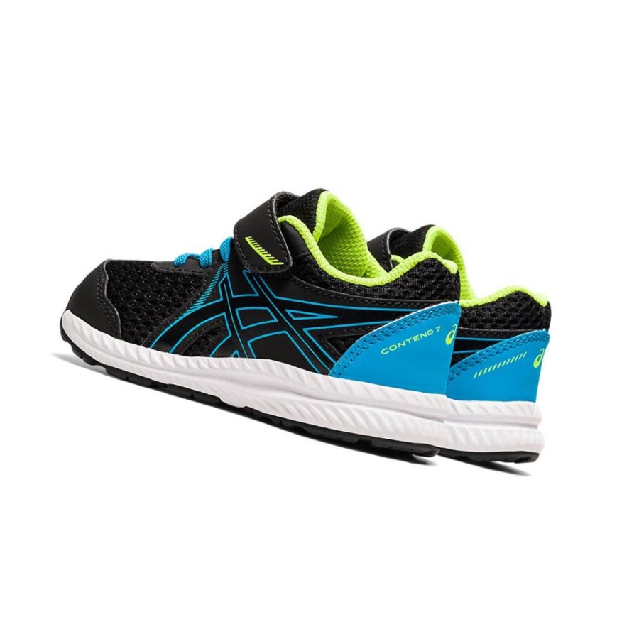 Black Kids' Asics CONTEND 7 TS Running Shoes | US76490PK - Asics Outlet Sale