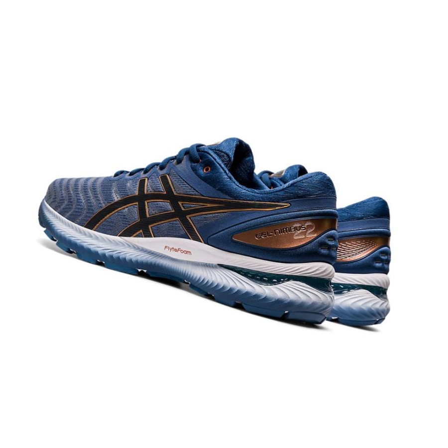 Blue Men's Asics GEL-NIMBUS 22 Running Shoes | US54013EL - Asics Outlet Sale