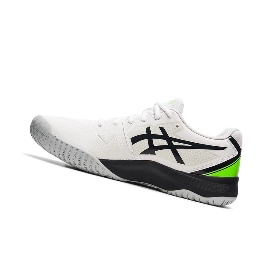 White / Green Gecko Men's Asics GEL-CHALLENGER 13 Tennis Shoes | US07659OQ - Asics Outlet Sale