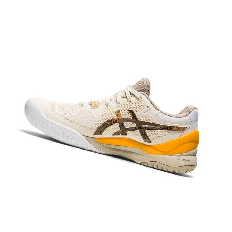 Cream Women's Asics GEL-RESOLUTION 8 L.E. Tennis Shoes | US26410JX - Asics Outlet Sale