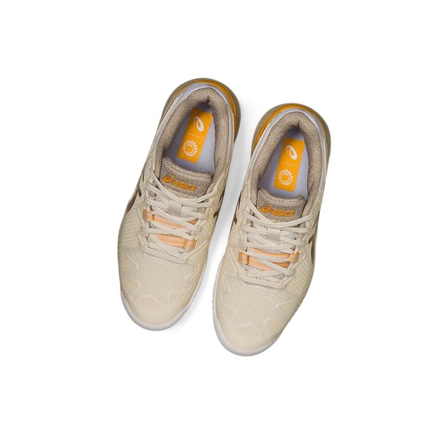 Cream Women's Asics GEL-RESOLUTION 8 L.E. Tennis Shoes | US26410JX - Asics Outlet Sale