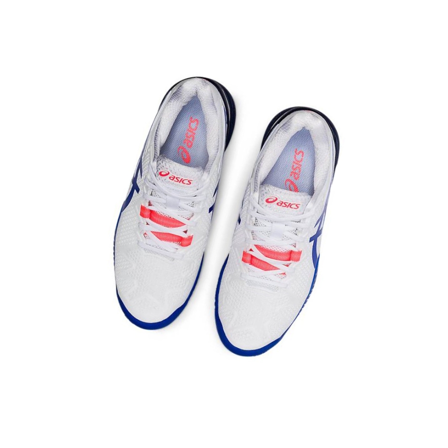 White Women's Asics GEL-RESOLUTION 8 Wide Tennis Shoes | US16385FS - Asics Outlet Sale