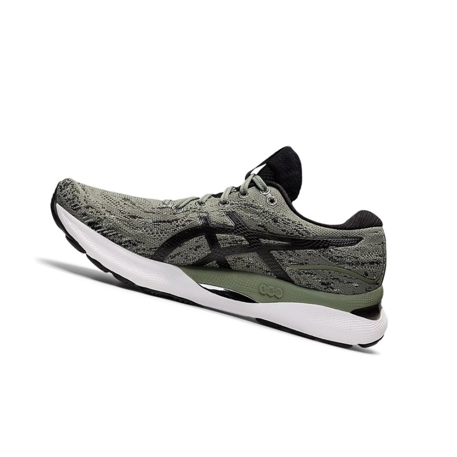 Lichen Green / Black Men's Asics GEL-NIMBUS 24 MK Running Shoes | US78640HZ - Asics Outlet Sale