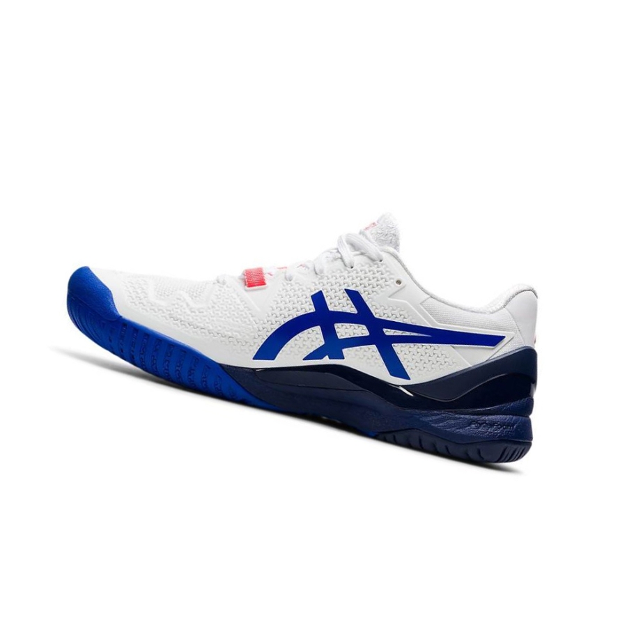 White Women's Asics GEL-RESOLUTION 8 Wide Tennis Shoes | US16385FS - Asics Outlet Sale