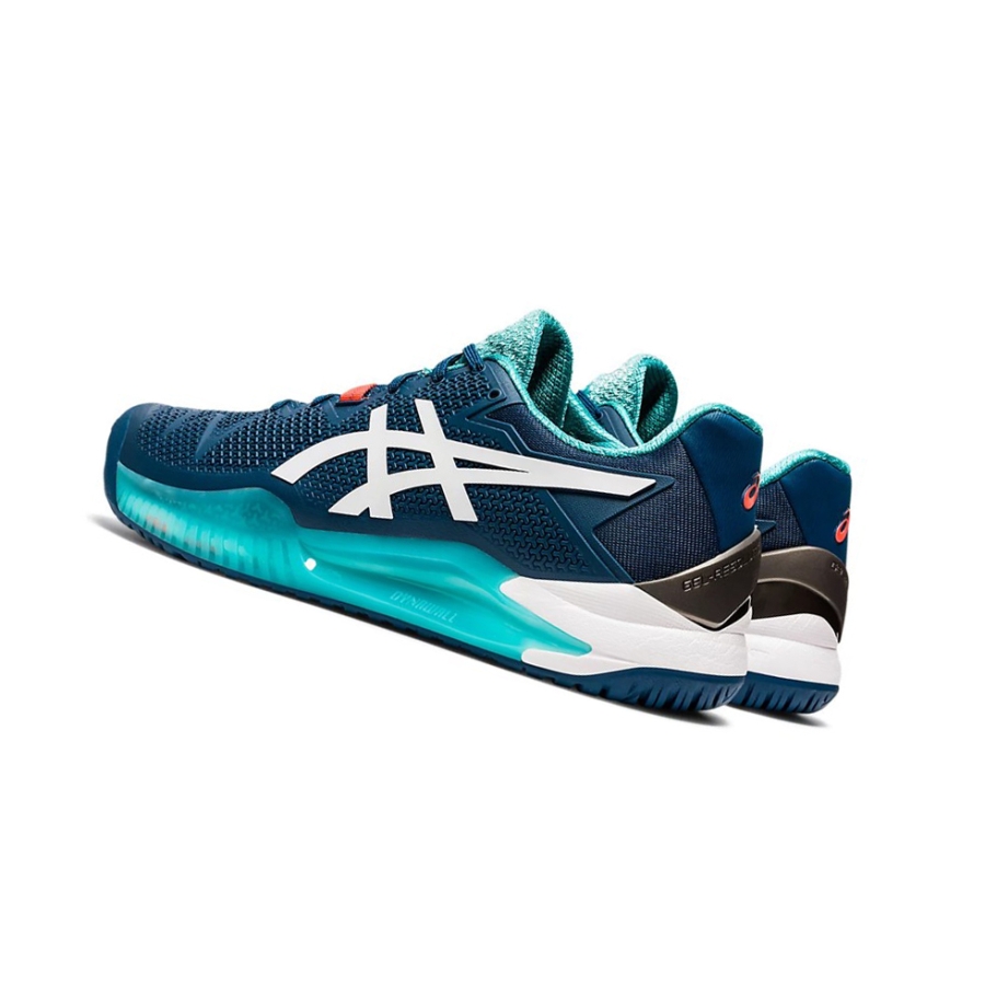 Peacoat / White Men's Asics GEL-RESOLUTION 8 Tennis Shoes | US24189GY - Asics Outlet Sale